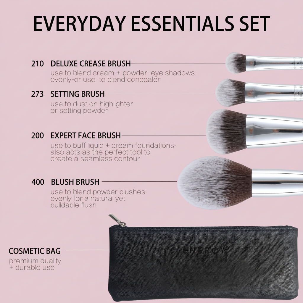 ENERGY 4-Piece Professional Makeup Brush Set