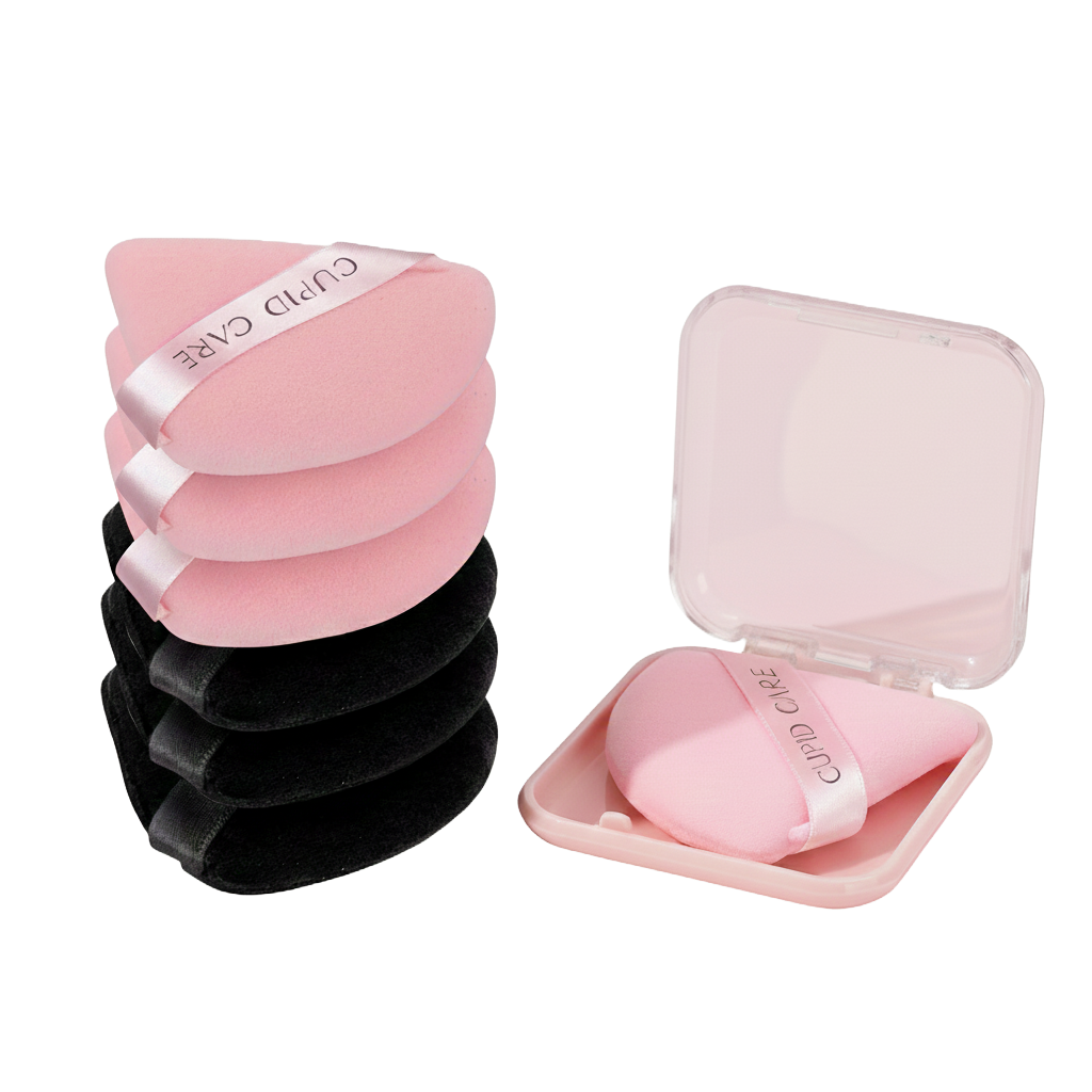 CUPID CARE 6+2 Triangular Powder Puff Set.