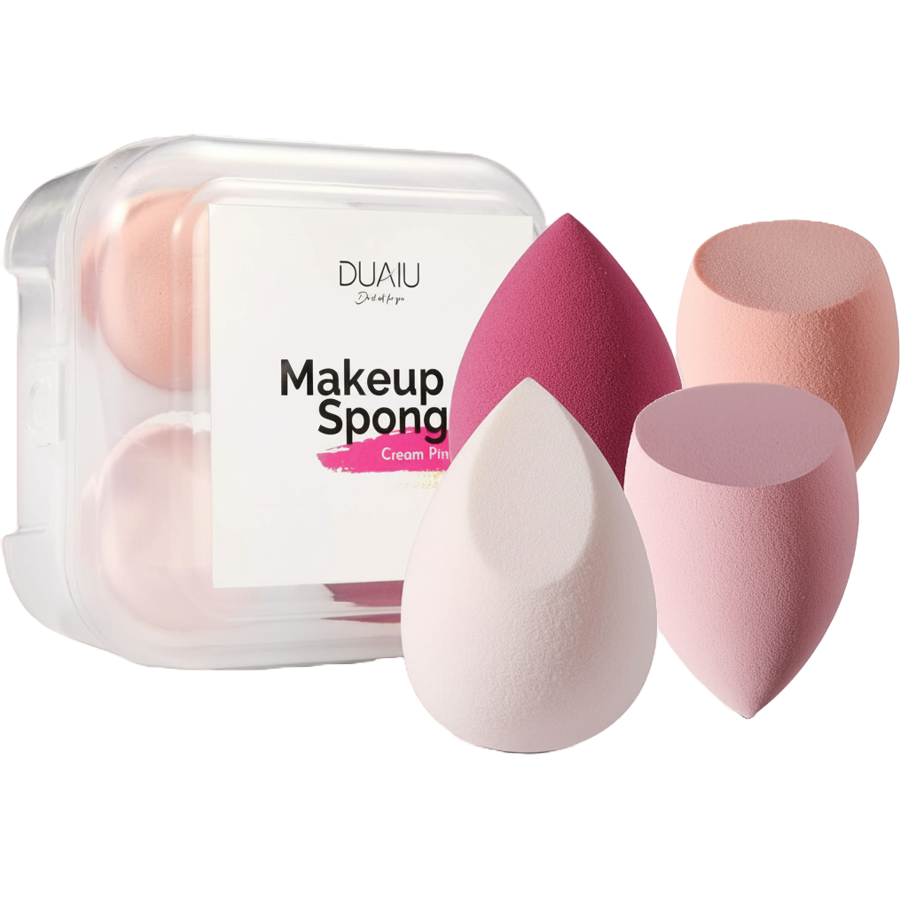 DUAIU 4-Piece Macaron Beauty Sponge Set